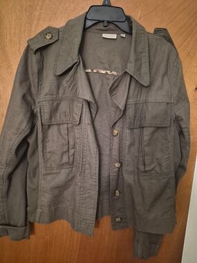 Live Life By Sanctuary Olive Utility Button-Front Jacket - Women's